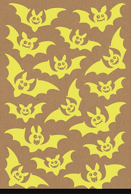 Set abtibilduri fosforescente Halloween - lilieci, 14 x 25 cm