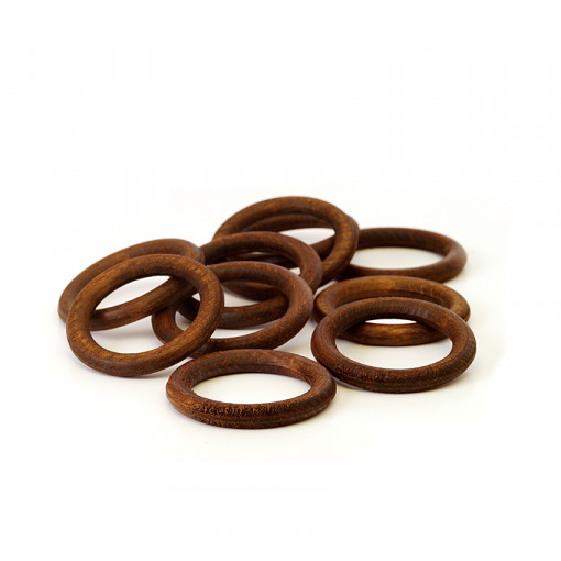 Set de inele de lemn, culoare palisandru, 40 mm