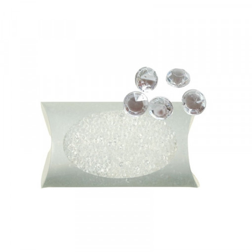 Set diamante plastice transparente 4 mm - 43 g