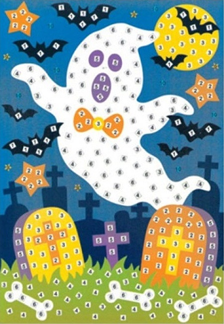 Set imagine mozaic Halloween - stafie, 23 x 16 cm
