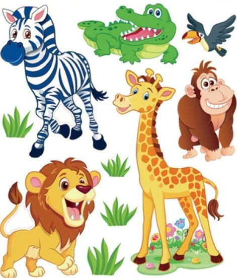 Sticker perete cu scop decorativ - safari cu zebra