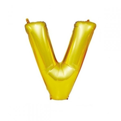 Baloane folie 32" (67cm) auriu litera V