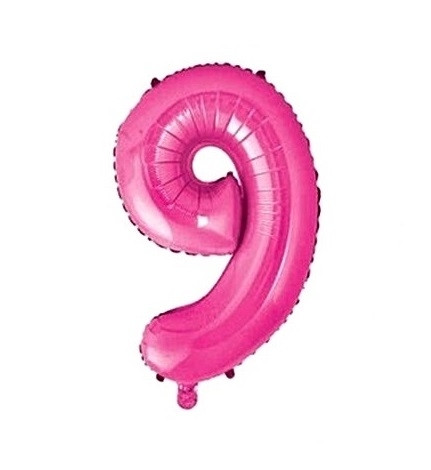 Baloane folie 32" (75cm) pink - cifra 9