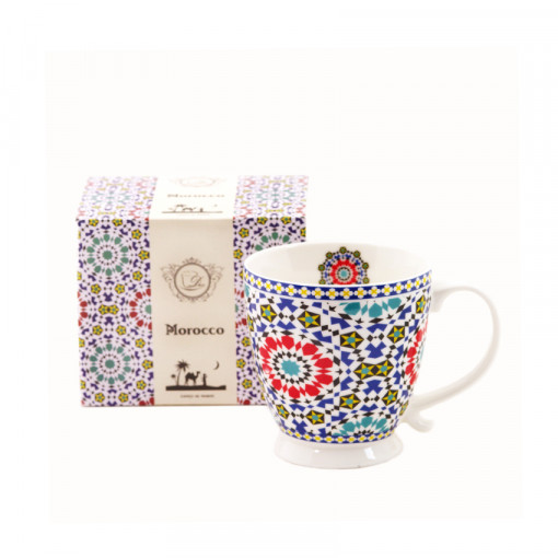 Cana ceai ceramica in cutie cadou decor - Maroc