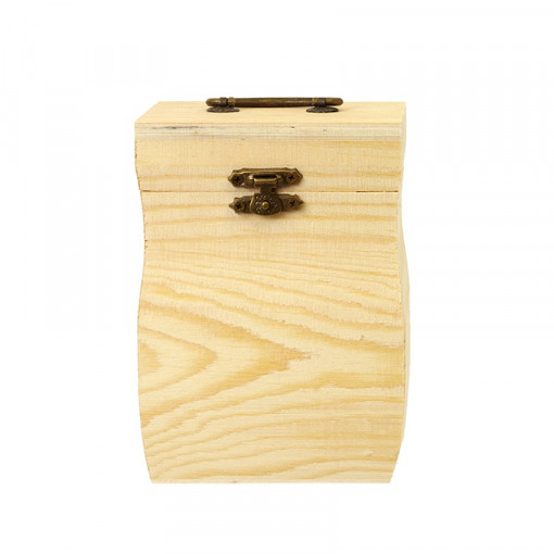 Cutiuta din lemn, inalta - cu maner 9.5 x 9.5 x 13 cm