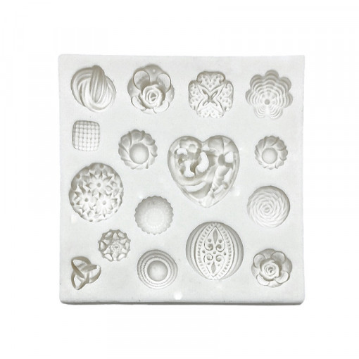 Forma de turnat / modelat din silicon DIY - forme rotunde, 9.5 x 9.5 cm