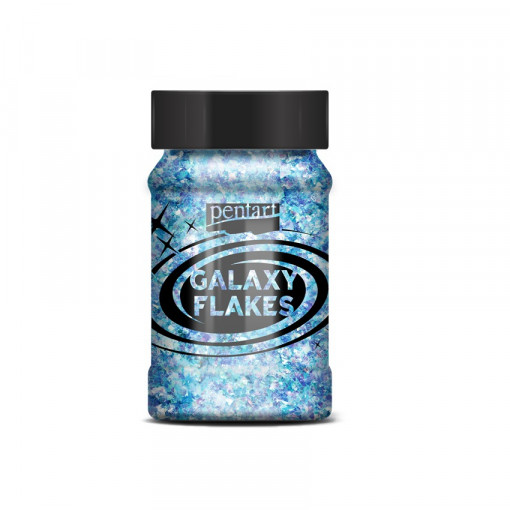Fulgi decorativi Galaxy, Pentart 100 ml - Albastru Uranus