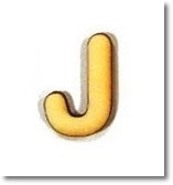 Litera din lemn - litera J (pret/buc)