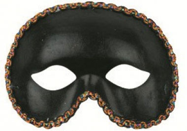 Masca pentru copii-negru cu contur colorat