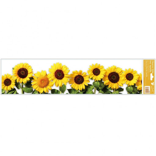 Sticker pentru geam - floarea soarelui, 64 x 15 cm