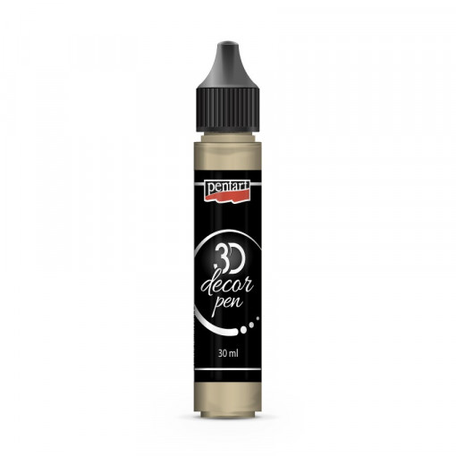 Stilou decor 3D Pentart 30ml - Auriu metalic