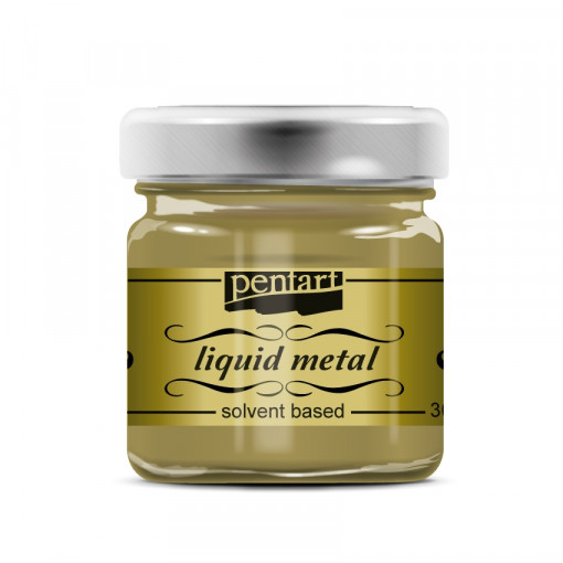 Vopsea metal lichid Pentart 30 ml - Auriu