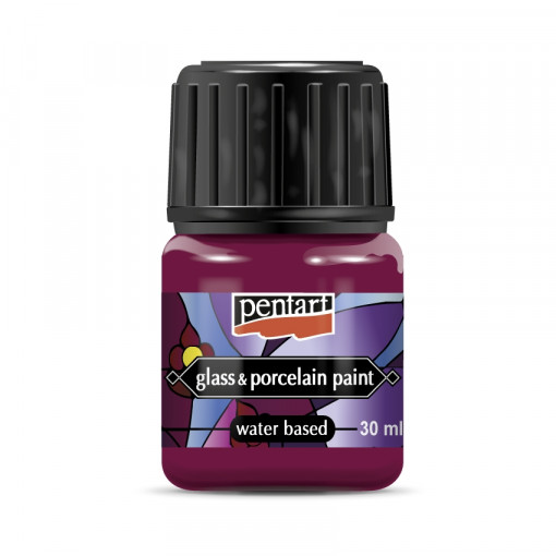 Vopsea pentru sticla si portelan Pentart 30ml - Magenta