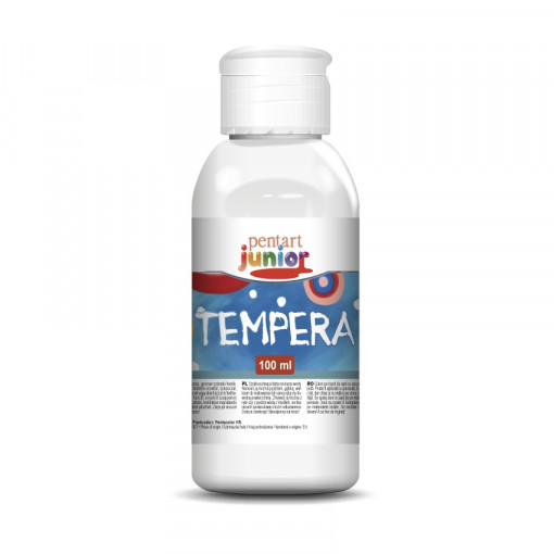 Vopsea Tempera Pentart junior 100 ml - Alb