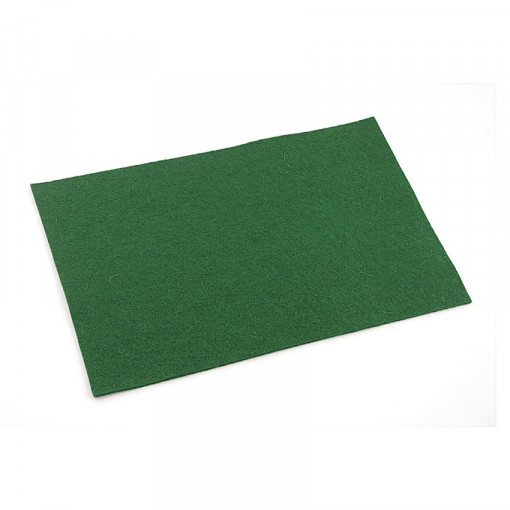 Coala A4 fetru natural din lana moale, grosime 1 mm - Verde muschi