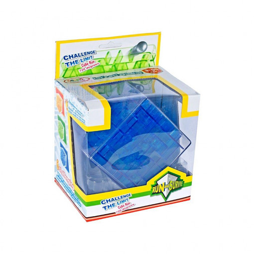 Cub labirint cu bila, 9.5 x 9.5x 9.5 cm