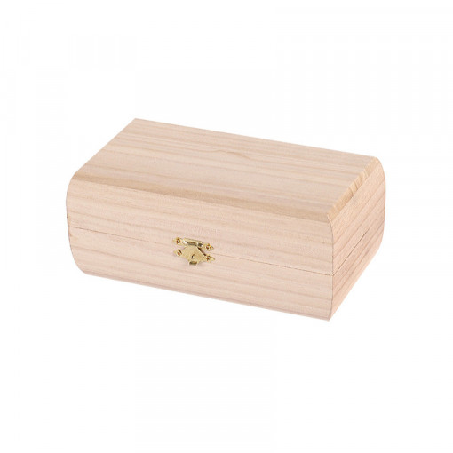 Cutie din lemn natur cu capac, 19.5 x 10 x 7.5 cm