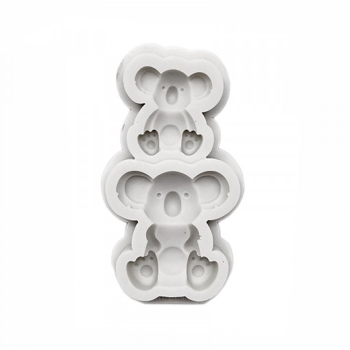 Forma de turnat din silicon DIY - familie de ursuleti koala, 10.6 x 6 x 1.8 cm