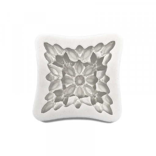 Forma de turnat / modelat din silicon DIY - brosa, 6.5 x 6.5 x 1.6 cm