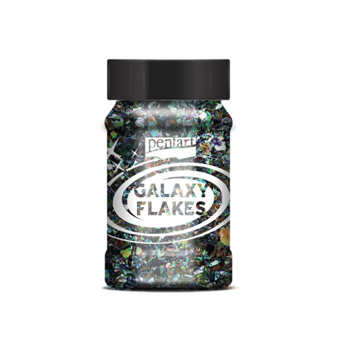 Fulgi decorativi Galaxy, Pentart 100 ml - Verde Saturn