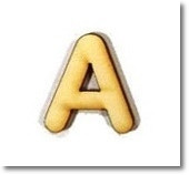 Litera din lemn - litera A (pret/buc)
