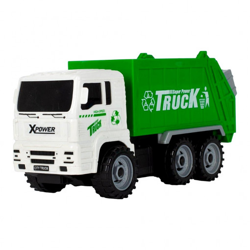 Masina de gunoi cu 4 containere de sortare selectiva si surubelnita, 26 x 9 x 12 cm
