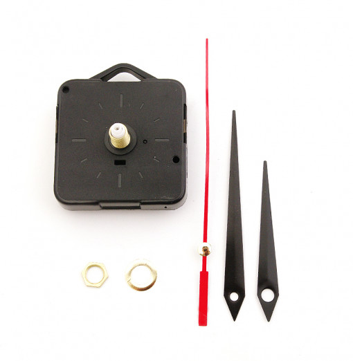 Mecanism ceas - mers discontinuu, filet 10 mm, limbi moderne, cu agatator