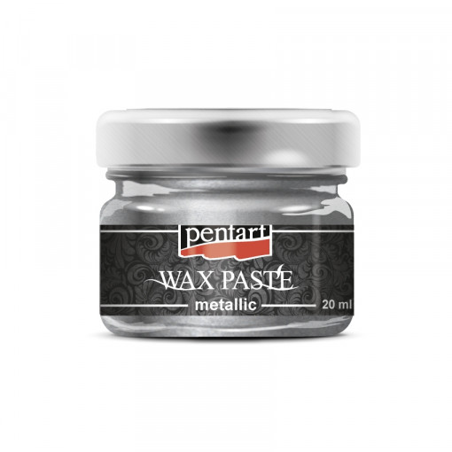 Pasta cerata metalizata Pentart 20 ml - Argintiu