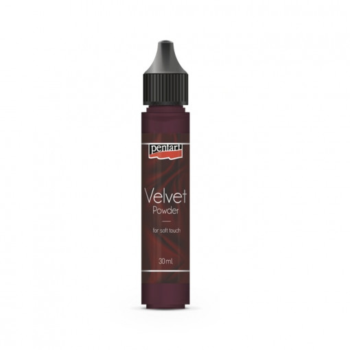 Praf efect catifea Pentart 30ml - rosu granat