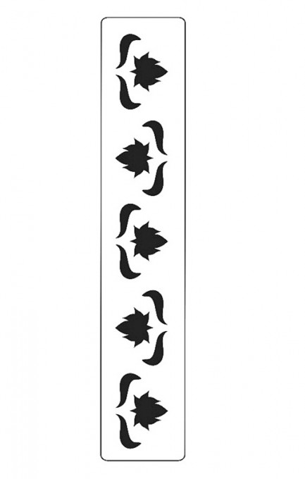 Sablon bordura H01 - Model cu frunza, 40 x 7.5 cm