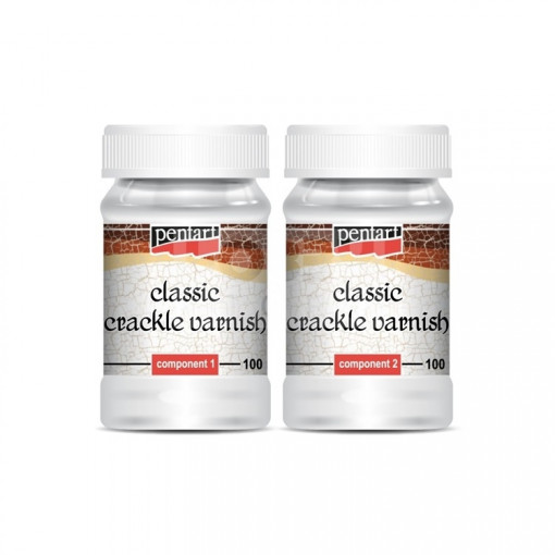 Set lac de crapare CLASSIC cu doua componente Pentart, 2 x 100 ml