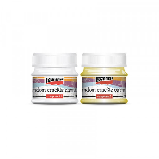 Set lac de crapare RANDOM cu doua componente Pentart, 2 x 50 ml
