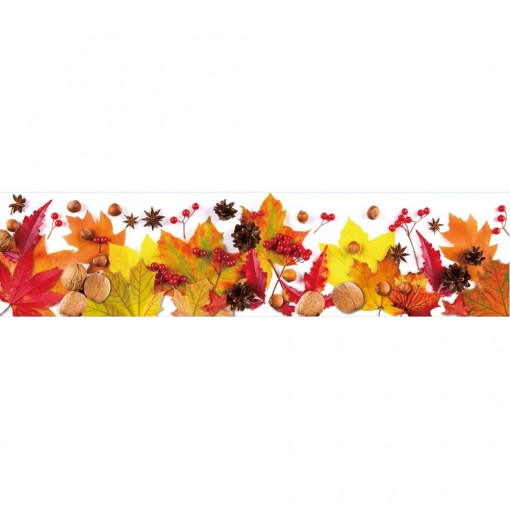 Sticker pentru geam, motive toamna - frunze colorate, 64 x 15 cm