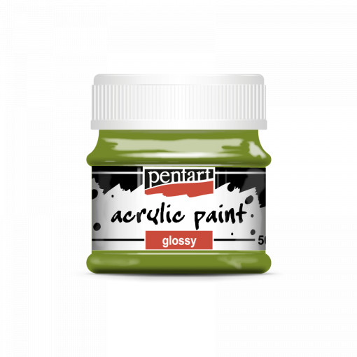 Vopsea acrilica lucioasa Pentart 50 ml - Masline verzi