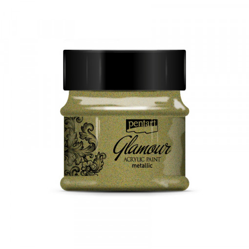 Vopsea acrilica metalizata GLAMOUR Pentart 50 ml - Aur antic
