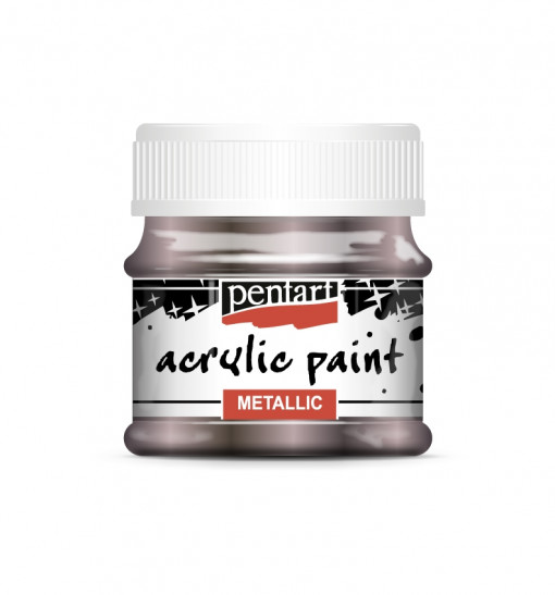 Vopsea acrilica metalizata Pentart 50ml - Mov metalic lucios