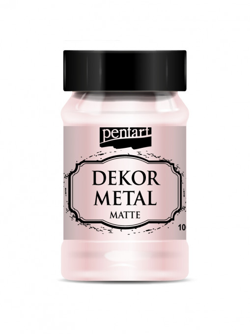 Vopsea decor metal mat 100 ml - Roz