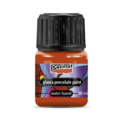 Vopsea pentru sticla si portelan Pentart 30ml - Portocaliu