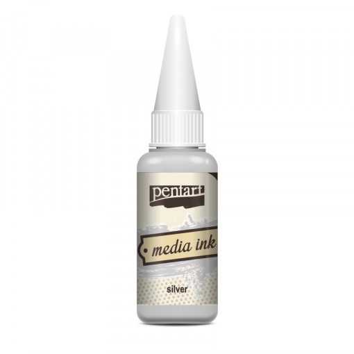 Cerneala Media Ink Pentart 20 ml - Argintiu
