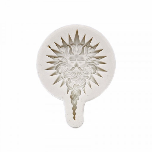 Forma de turnat din plastic DIY - regele soarelui, Helios, 8 x 6 x 1.2 cm