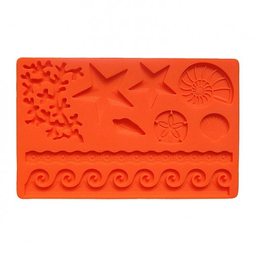 Forma de turnat din silicon DIY - 9 forme de mare, 19.5 x 12 x 1 cm