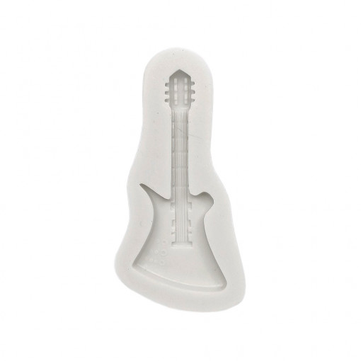 Forma de turnat / modelat din silicon DIY - chitara, 10 x 5.3 x 0.9 cm