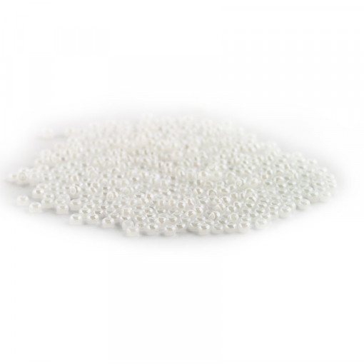 Pachet margele creative din sticla rotunde 15 g - alb, 3 mm
