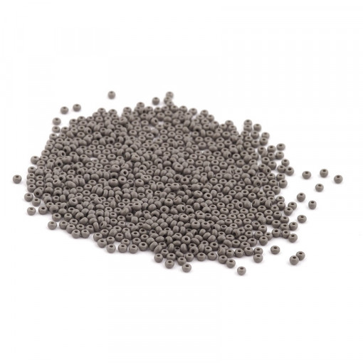 Pachet margele creative din sticla rotunde 15 g - gri, 2mm