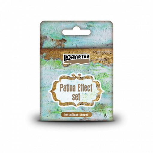 Set 4 componente (reactiv+praf) pentru efect patina Pentart