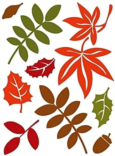 Sticker pentru geam - frunze de toamna, 27 x 20 cm