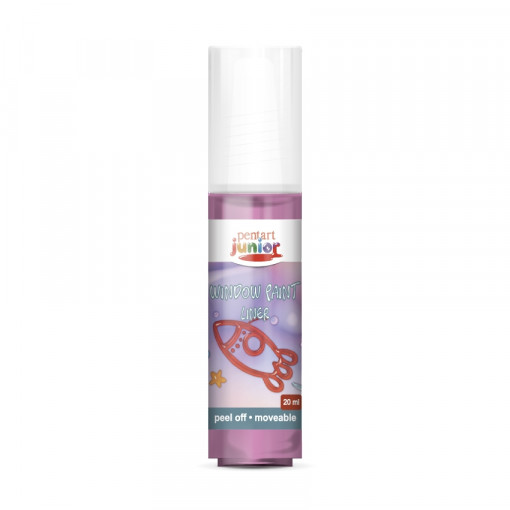 Vopsea de sticla exfoliabila Pentart junior 20 ml - Magenta