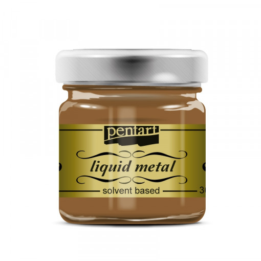 Vopsea metal lichid Pentart 30 ml - Bronz