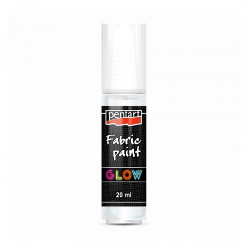 Vopsea pentru textile 3D Glow in the dark Pentart 20 ml - Albastru pal