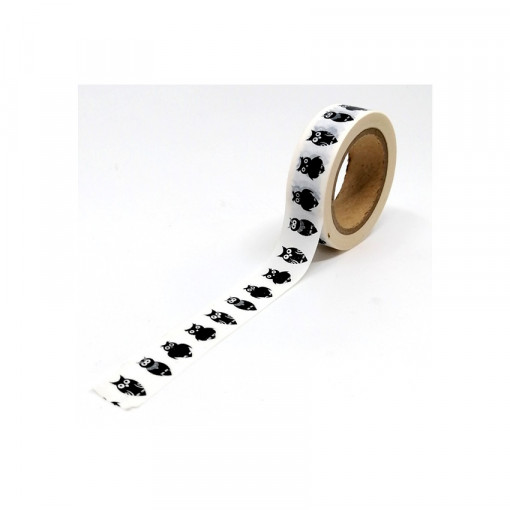 Washi Tape banda decorativa (15mm x 10m) - Bufnite